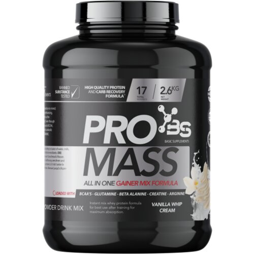 Basic Supplements pro mass gainer – optimalna formula za mišićni rast - vanila 2.6kg Cene
