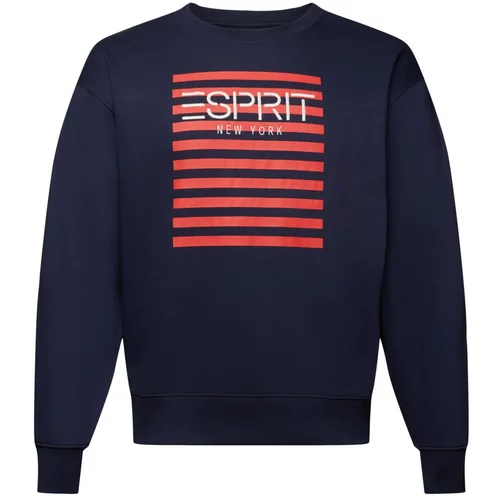 Esprit Sweater majica mornarsko plava / vatreno crvena / bijela