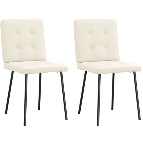 vidaXL Jedilni stoli 2 kosa krem žamet Cene