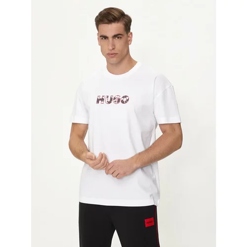 Hugo Majica Camo Logo 50514969 Bež Regular Fit