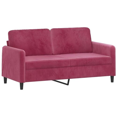 vidaXL Dvosjed s ukrasnim jastucima boja vina 140 cm baršunasti Cene