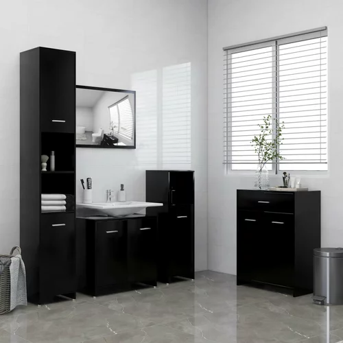 Komplet kopalniškega pohištva 4-delni črne barve
