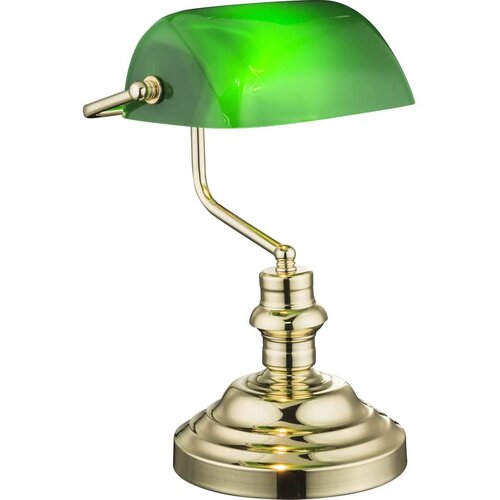 Globo 417053 Table Lamp &amp;quot;ANTIQUE&amp;quot; Brass Green 2491K, (21315140) Slike
