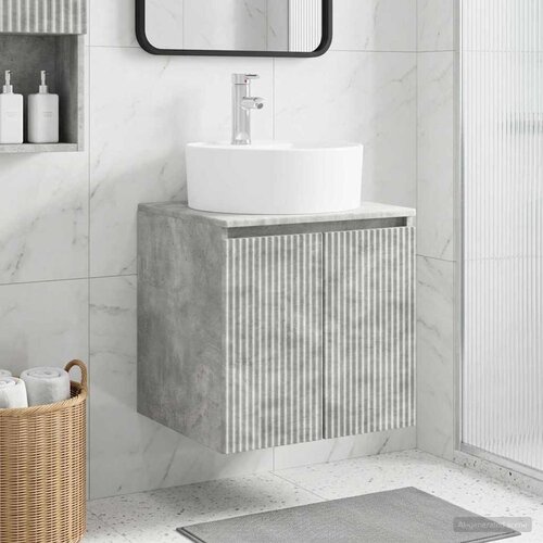  Umivaonik s policom Betonska siva 49,5 x 44,5 x 65 cm Cene