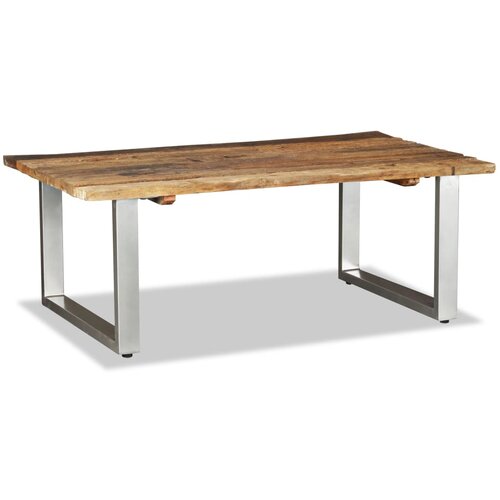 Maison Chic Klubska mizica - kavna mizica - Nizka mizica trden predelan les 100x60x38 cm, (21752734) Slike