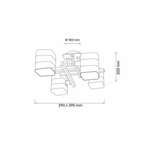  TALIA 57 LUSTER 4*E14 CRNA/HROM Cene