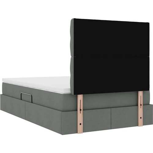  Krevet s od storage Tamno siva 120 x 200 cm Lažna koža Slike