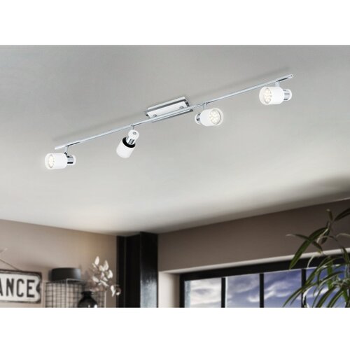 Eglo davida spot/4, led, gu10, 4x5w, 4x400lm, hrom/bela 9KDN9Q3 Slike