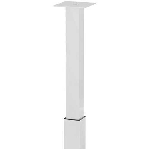 WALTECO Teleskopska pohištvena noga (Š x Do: 6 x 6 cm, Nastavitev višine: 70 cm - 110 cm, Nosilnost izdelka: 80 kg, Jeklo, Bela, Oglate oblike) Cene