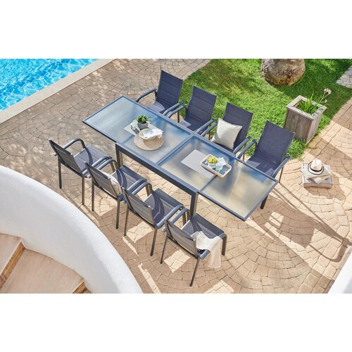 Ambia Garden STOL aluminij antracit, črna Slike