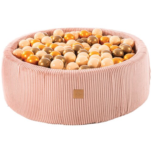 MeowBaby Okrogel bazen z žogicami Aesthetic bazen z žogicami 90x30 cm z 200 žogicami, velvet, roza: bež/zlata/platinasto zlata, (21289268) Cene