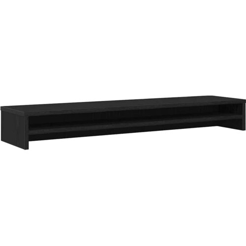  Stalak za monitor Crni hrast 100x24x13 cm Konstruirano drvo Slike