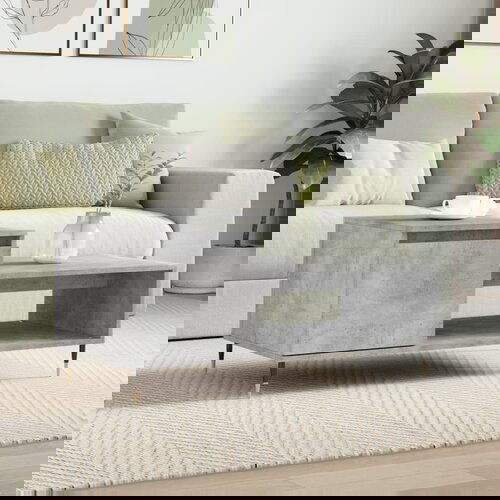 VidaXL Stolić za kavu boja betona 100x50x45 cm od konstruiranog drva Slike