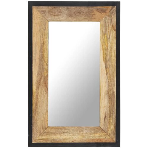 vidaXL Ogledalo 80x50 cm trden mangov les Cene
