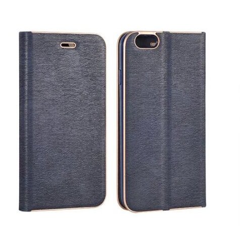  Premium preklopna torbica samsung galaxy A22 A226 5G - modra z zlatim robom Slike