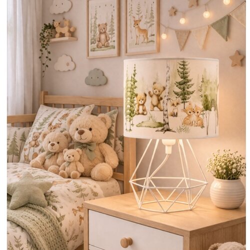  Dečija stona lampa KIDS ROOM 1xE27/60W/230V prečnik 18 cm sa motivom životinja Slike