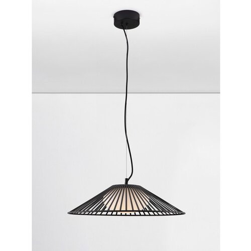 Nova Luce Mat crna metalna LED viseća svjetiljka sa staklenim sjenilom &amp;oslash; 50 cm Brume &amp;ndash; Slike