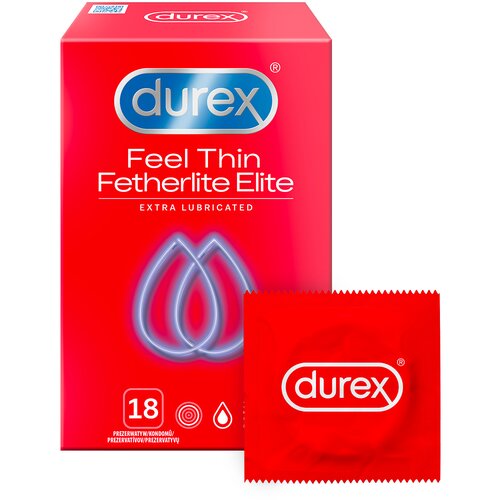 Durex Feel Thin Fetherlite Elite Extra Lubricated 18 pack Slike
