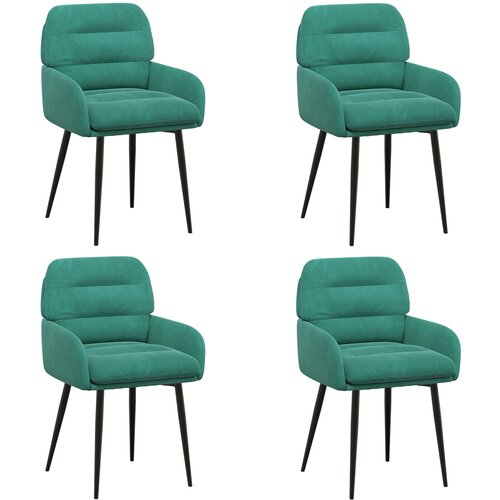 vidaXL Jedilni stoli 4 pcs Žamet Turkizna 59 x 59,5 x 90 cm, (5000296791) Cene
