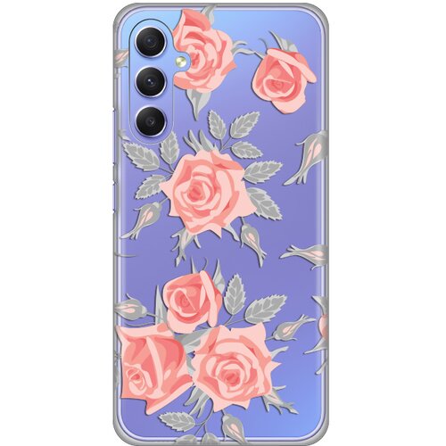  Silikonska maska za Samsung A346B Galaxy A34 5G Elegant Roses Print Skin providna Cene
