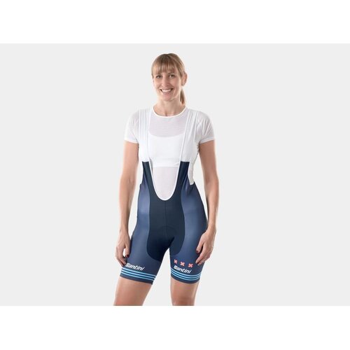  HLAČICE SANTINI TREK FACTORY RACING WOMEN&amp;#039;S CX TEAM REPLICA BIB SHORTS, DARK BLUE/RADIOACTIVE CORAL Slike