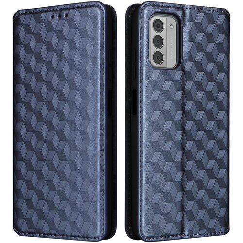INORCO Ohi&amp;scaron;je za telefon Nokia G310 PU usnjena torbica z vtisnjenim rombom, stojalo, preklopni ovitek za telefon, (22033059) Slike