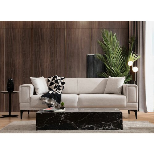 Atelier Del Sofa horizon - ecru ecru 3-Seat sofa-bed Slike