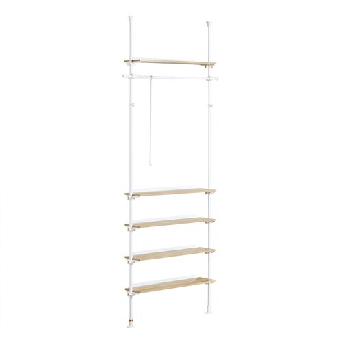 SoBuy garderoba, Teleskopregal, stojalo za oblačila KLS15-WN, (22108625) Slike