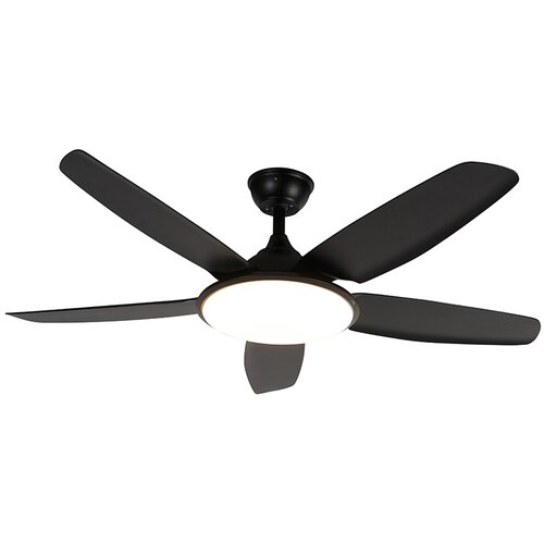 QAZQA Moderni stropni ventilator črne barve z daljinskim upravljalnikom vključno z LED - Vifte Cene
