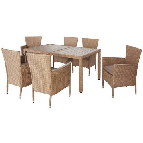 Modern Living Vrtni Set Porto Rio, Svetlo Rjava, Siva, 7-Delno Slike