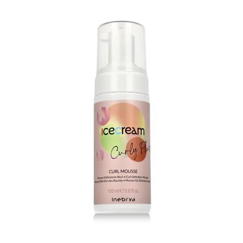 Inebrya Ice Cream Curly Plus Curl Mousse za kovrčavu kosu kovrčava kosa valovita kosa 150 ml Slike