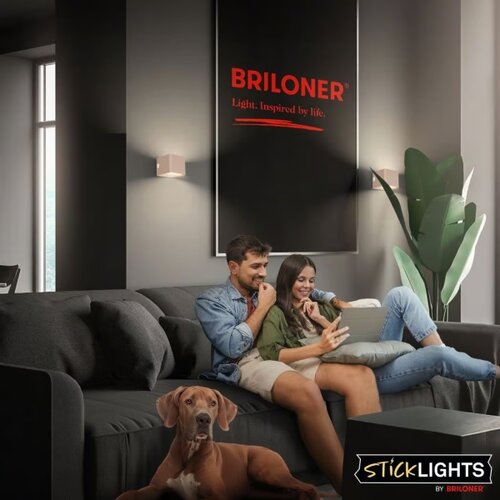 BRILONER 3879011 - led punjivo zidno svetlo sa senzorom borra LED/1,5W/5V 3600 mah bež Slike