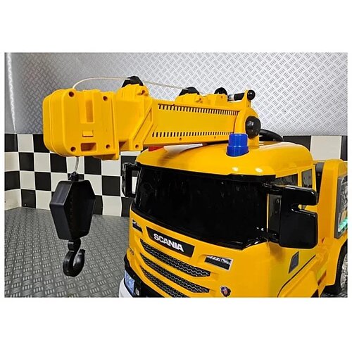  na akumulator scania z žerjavom 12v rumena Slike