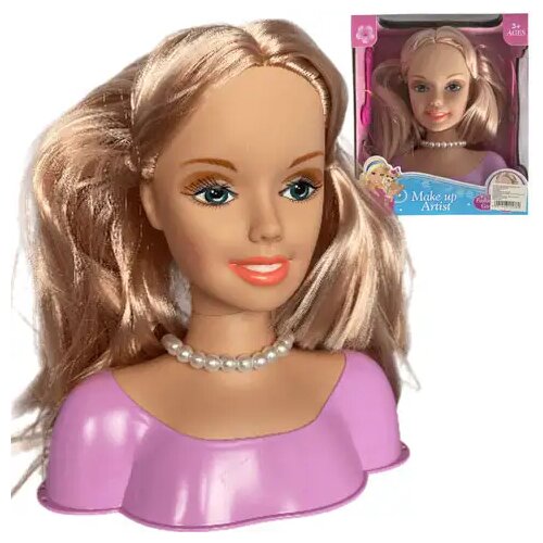 Magic Toys Glava lutke plave duge kose za če&scaron;ljanje s ukosnicama i dodacima Cijene