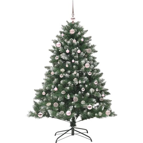 VidaXL Umjetno božićno drvce s stalakom Zelena 105 x 105 x 150 cm Slike