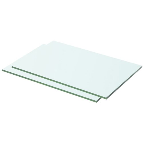 VidaXL Police 2 kosa steklo prosojno 50x25 cm Slike