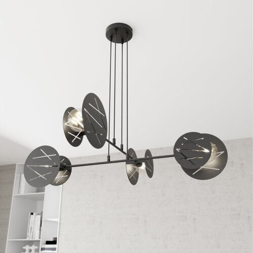 Visilica na sajli XOTIC 4xE27/15W/230V crne boje Slike