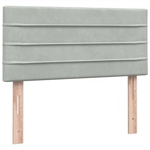 Box Spring krevet s madracem svijetlo sivi 80x220 cm samt Slike