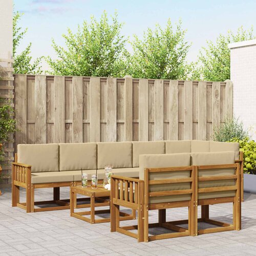  Set vanjskih sofa 9 kom. Prirodna i bež Cene
