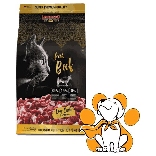 Leonardo Fresh Beef Low Crab 1.5kg, Granule Od Najfinijeg Svežeg Mesa Govedine Slike