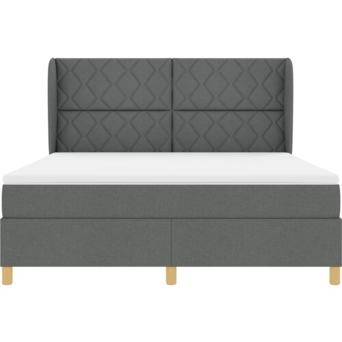 Box Spring Krevet s Madracem - Tamno Sivi 180x200 cm Tkanina Slike
