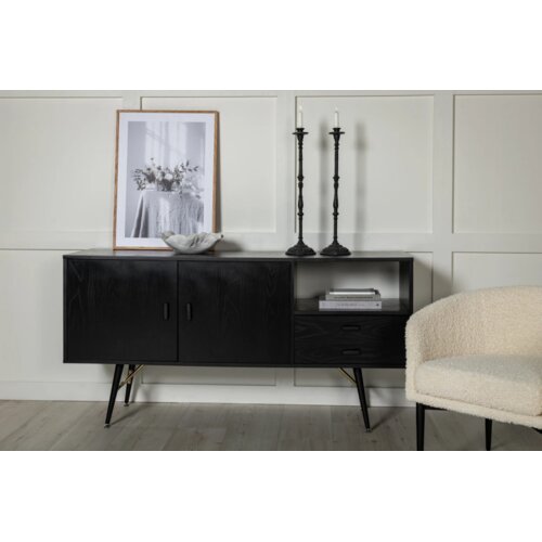 Venture Home komoda Gold 46 &times; 80 &times; 160 cm, crna Cijene