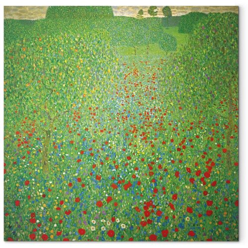  Slika - Gustav Klimt &amp;ndash; Poppy Field 60x60 Premium Print Slike