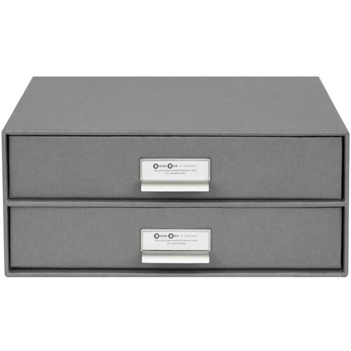 Bigso Box of Sweden siva dvoetažna ladica za dokumente Birger, 33 x 25,5 cm Slike