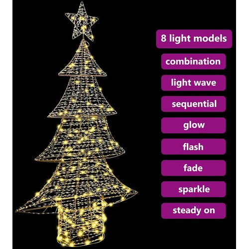  Božićno drvce s 160 LED svjetlima Topla bijela 151 cm PET Slike