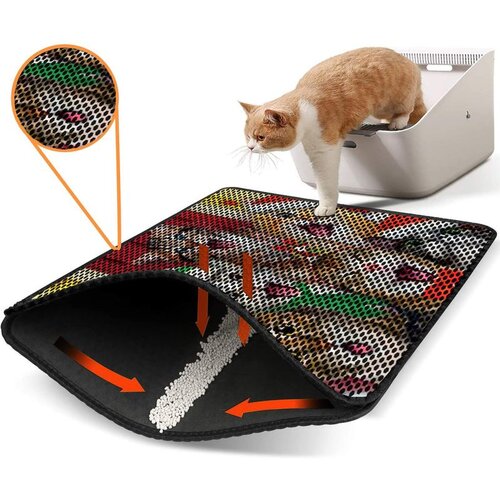 WALLXPERT Nrszn0170 multicolor cat litter mat Cene