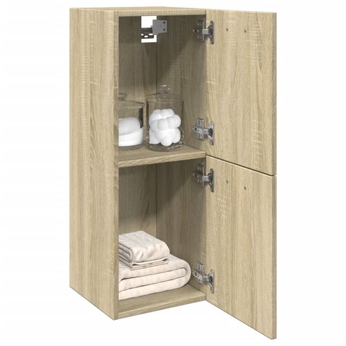 vidaXL Kopalniška omarica sonoma hrast 30x30x80 cm iverna plošča Cene