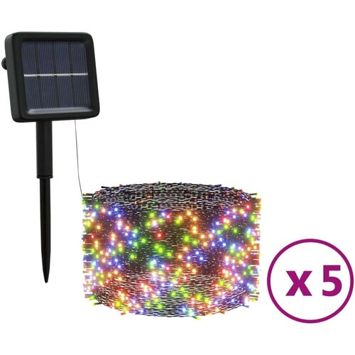 VidaXL solarna vilinska svjetla 5 kom 5 x 200 led raznobojna Slike