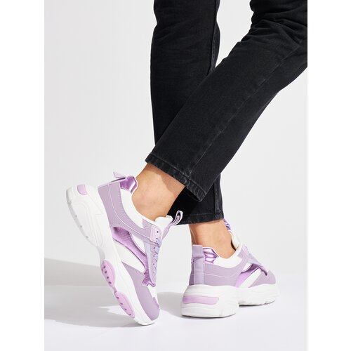 Shelvt Lilac women&amp;#039;s sports shoes with a thick sole Slike
