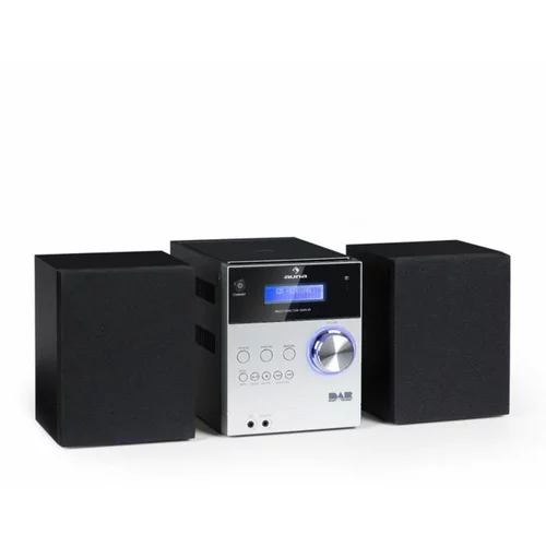 Auna MC-20 DAB micro stereo sustav, DAB +, Bluetooth, daljinski upravljač, srebrna boja